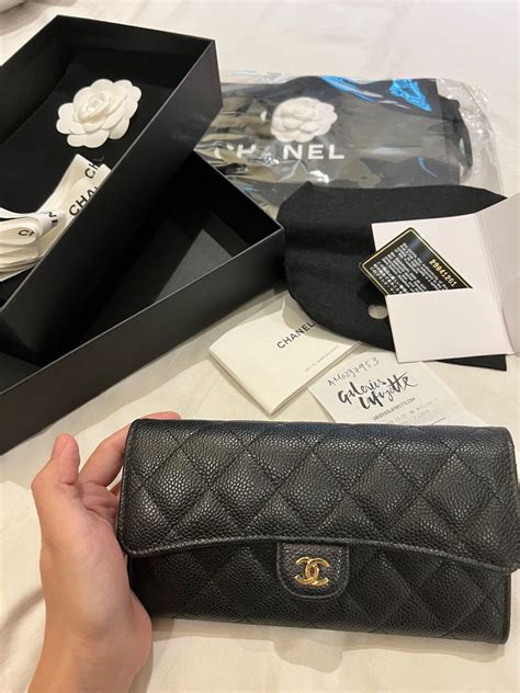 chanel classic flap wallet medium|Chanel long zipped wallet.